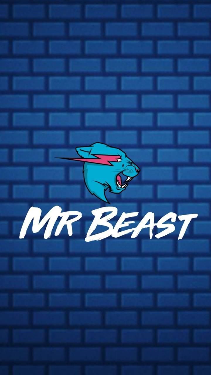 720x1280 Mr. Beast Logo on Blue Brick Wall. Mr beast fan logo, Mr beast background, Mr beast backdrop