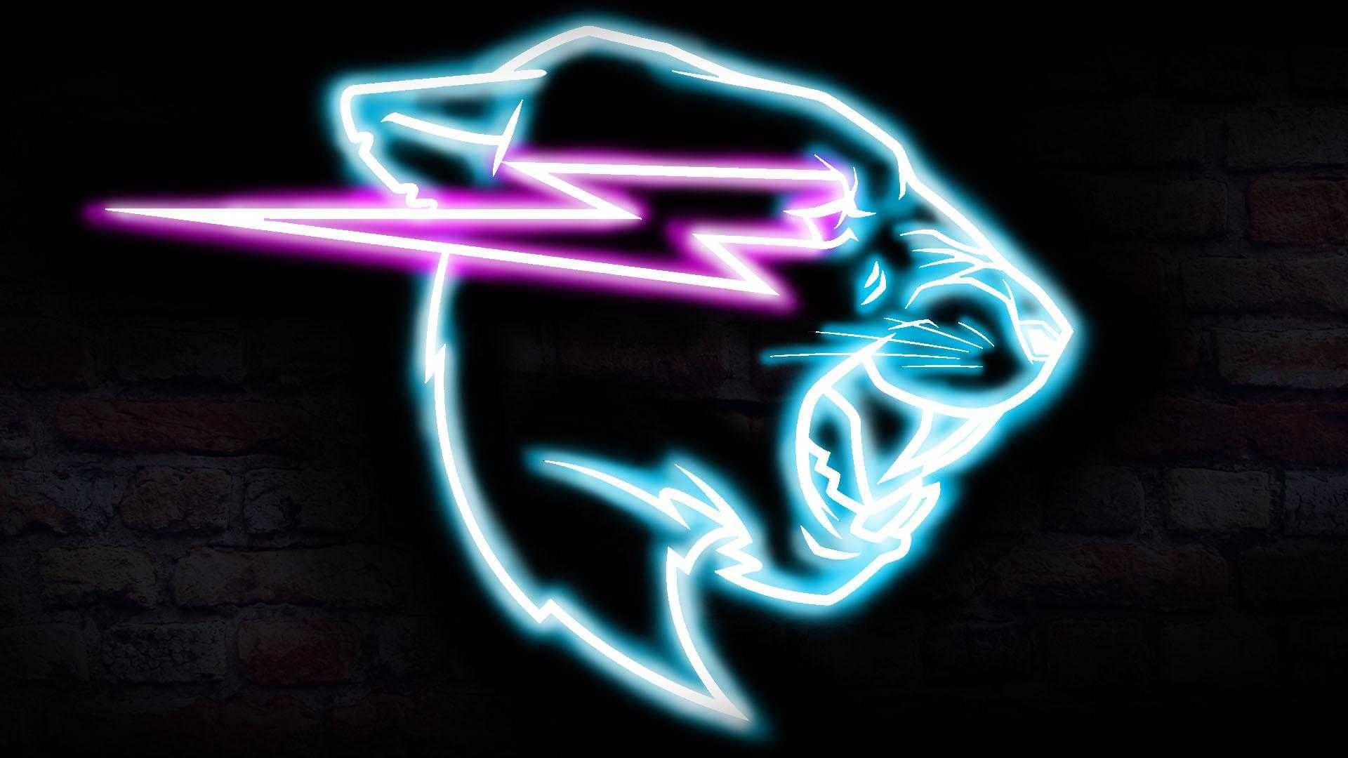 1920x1080 Download Neon Mr Beast Logo Wallpaper