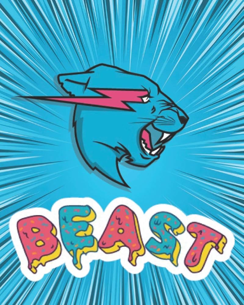 800x1000 Mr Beast: Notebook (120 Pages'' x 10'' ) by