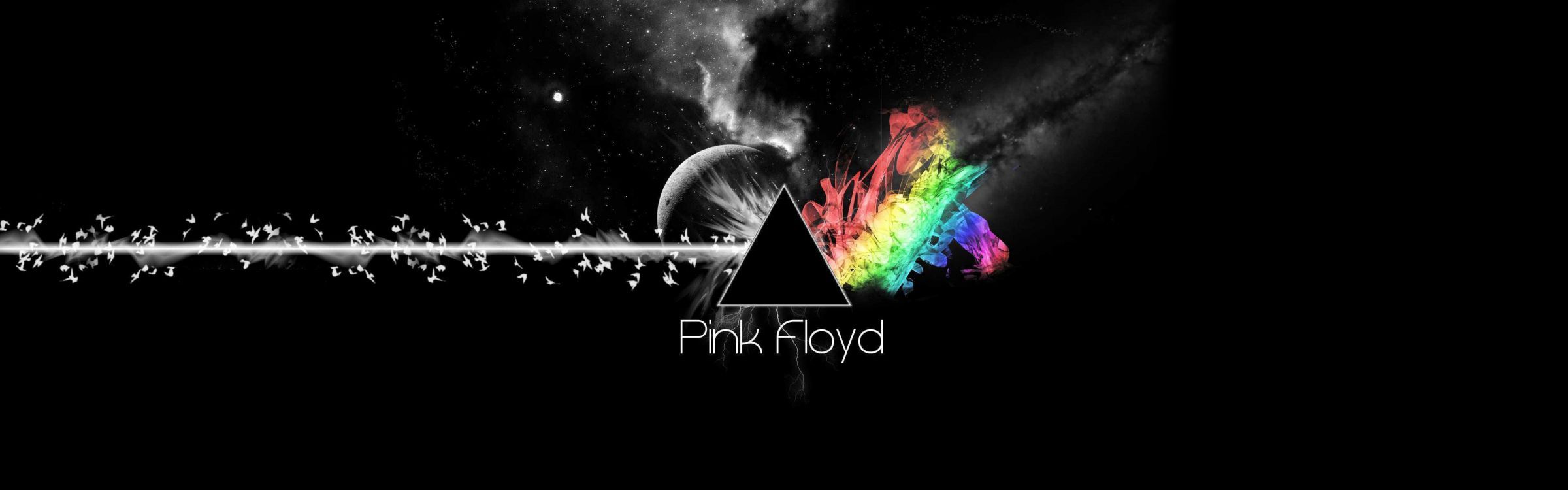 2400x750 Wallpaper Dark Side of The Moon, The Dark Side of The Moon, Pink Floyd, Album, Album Cover, Background Free Image