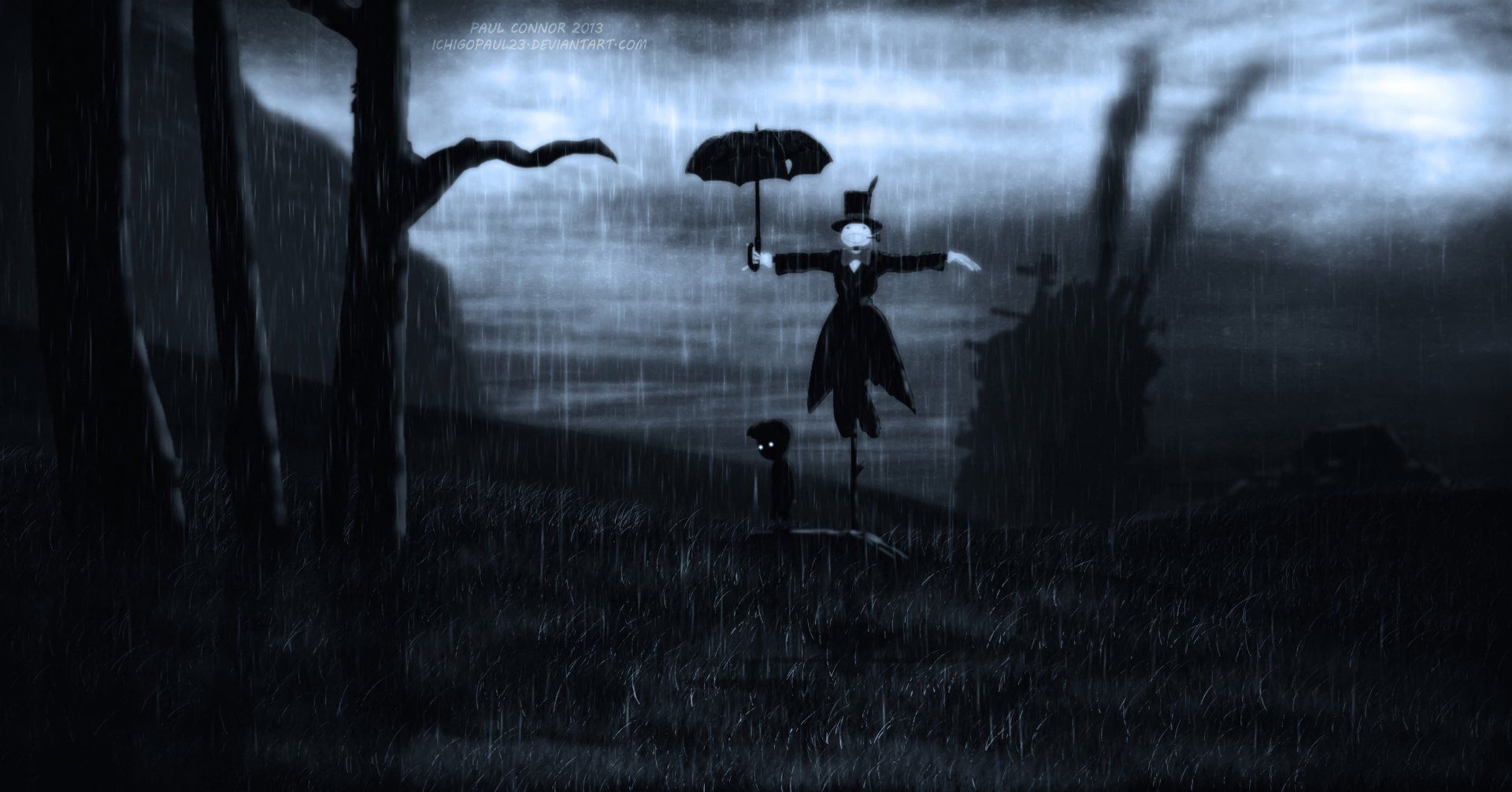 1920x1006 Turnip Head Meets Limbo: A Dark Crossover 4K Ultra HD Wallpaper