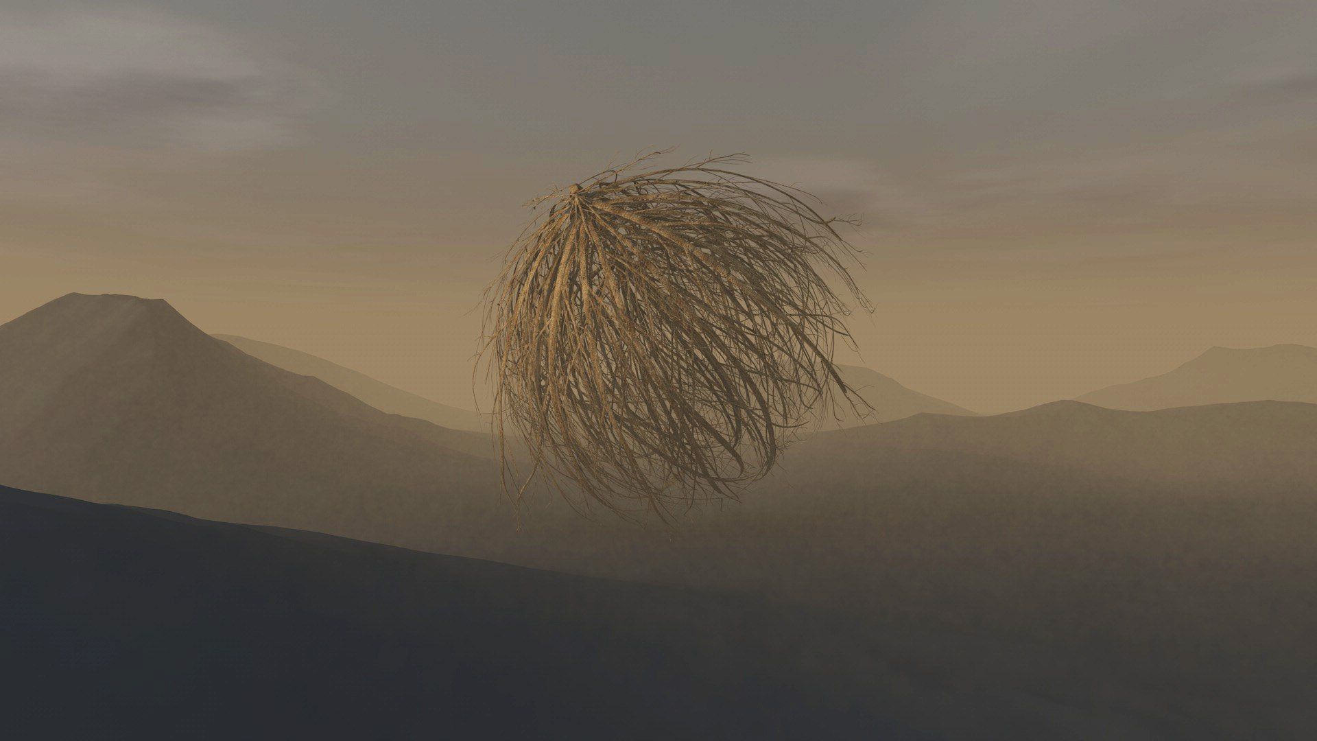 1920x1080 3D Tumble Weed Tumbleweed