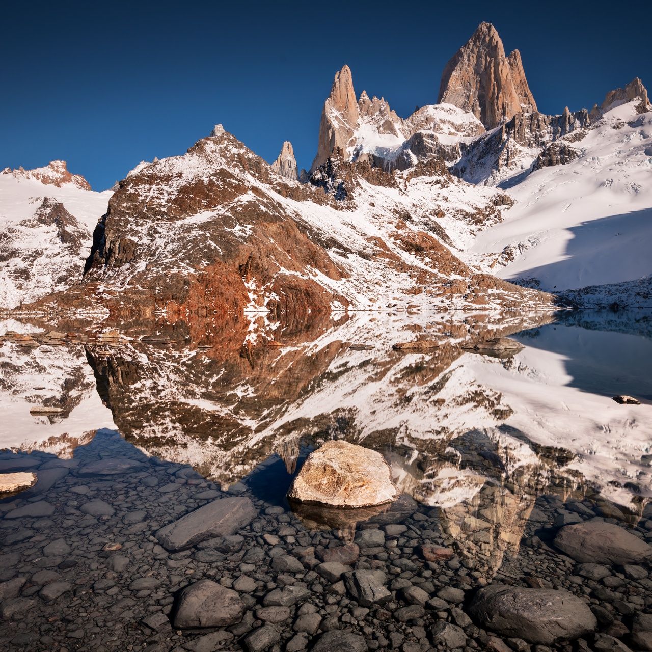 1280x1280 Laguna de los Tres Wallpaper 4K, Iconic Trek, El Chaltén