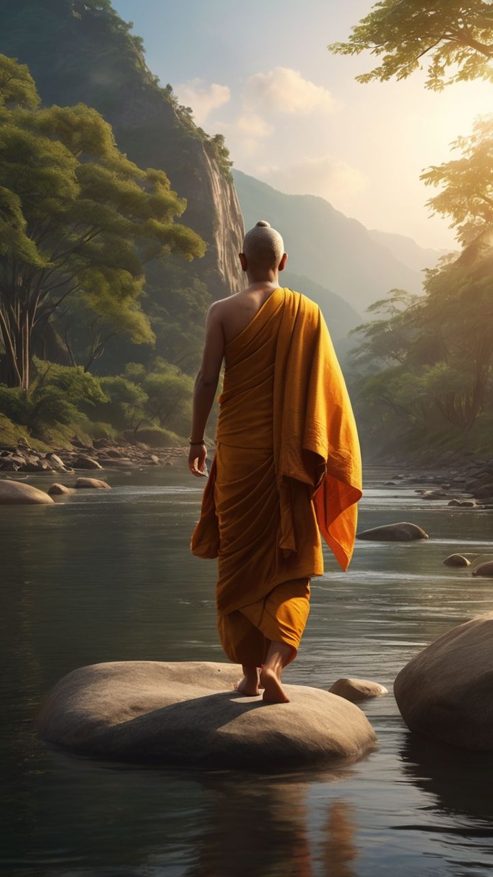 720x1280 ultra realistic cinematic portrait gautama buddha