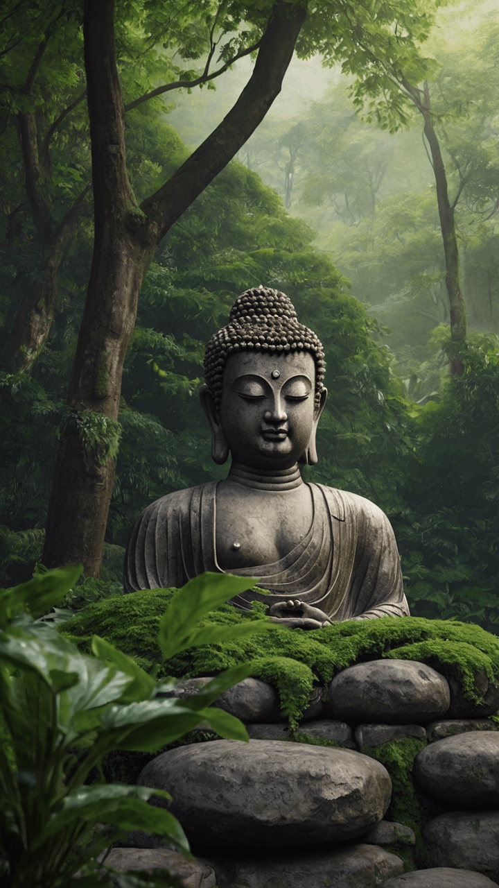 720x1280 Download Ai Generated Buddha Statue. Royalty Free Stock Illustration Image