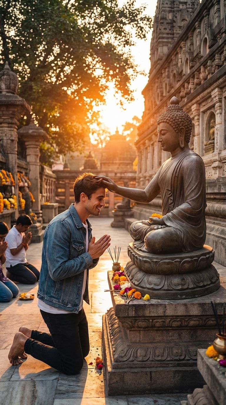 768x1376 Buddha AI Prompts: Create Stunning Gautam Buddha Image (Free Download & Gemini Prompts)