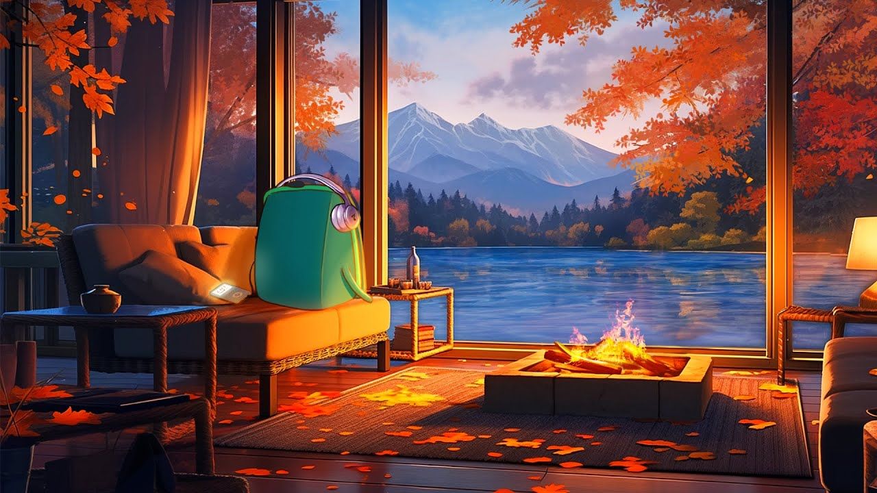 1280x720 Cozy Autumn Lofi Wallpaper