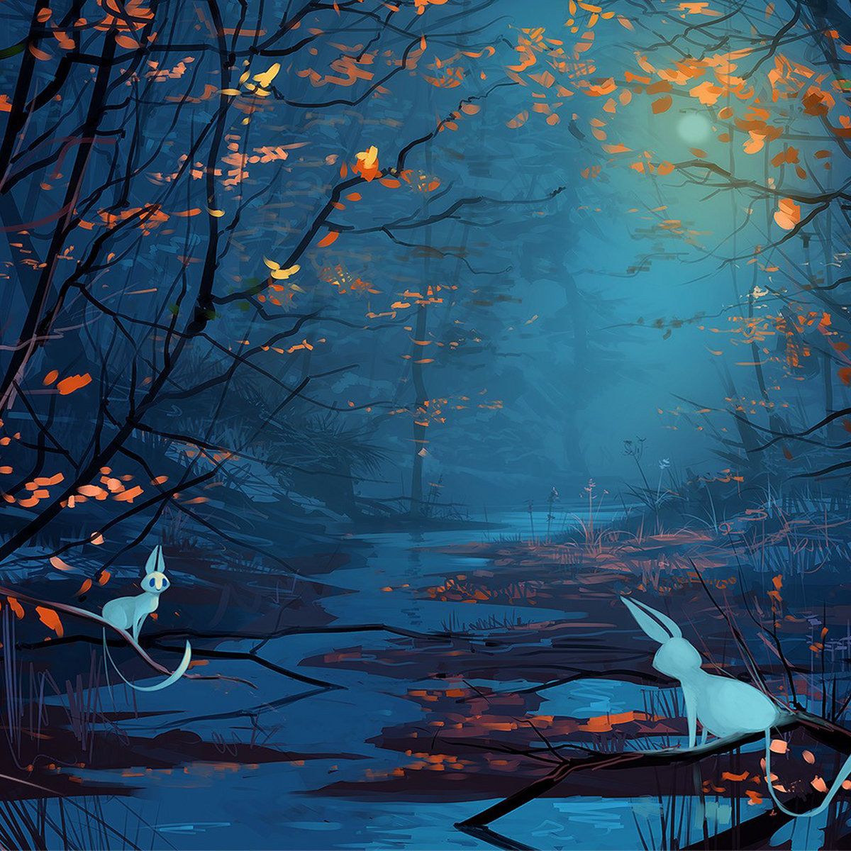 1200x1200 Autumn night lofi instrumental. Jocco Prod
