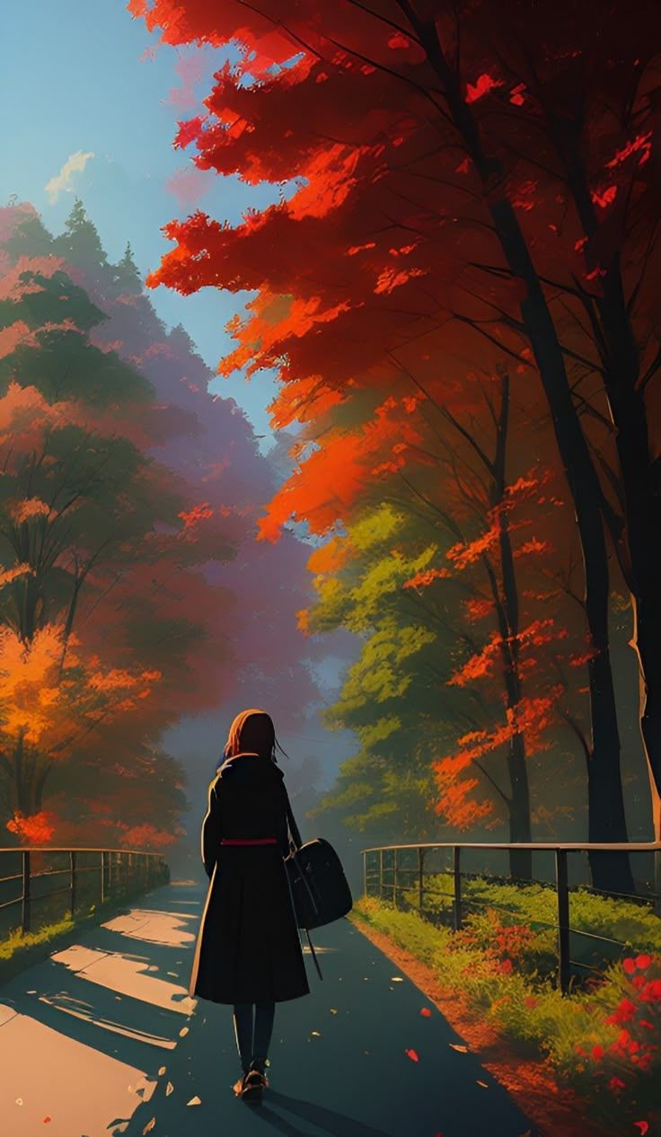 736x1266 Fall anime aesthetic wallpaper. Autumn scenery drawing ideas, Autumn lofi wallpaper, Anime scenery wallpaper