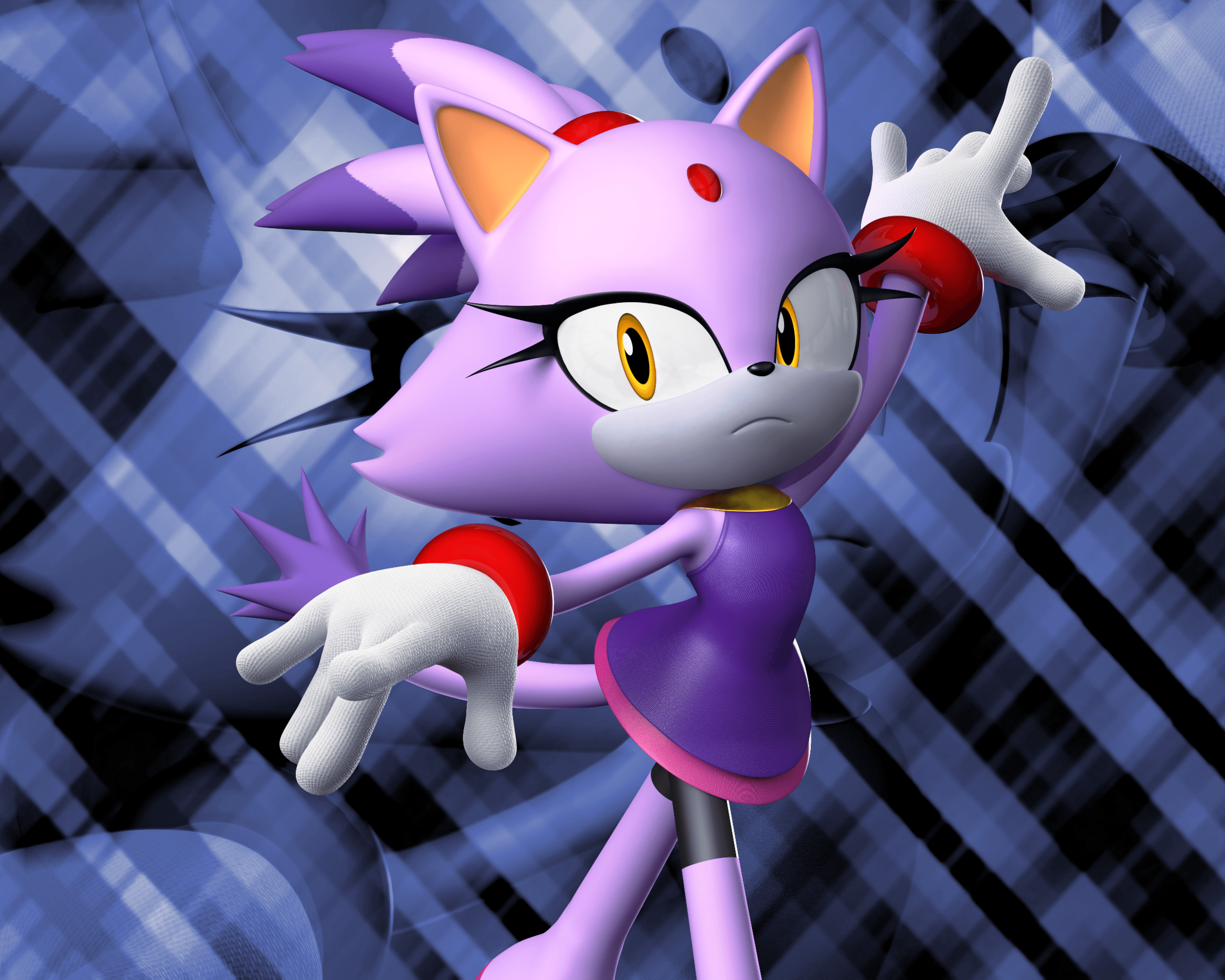5120x4096 Blaze The Cat Sonic Wallpaper