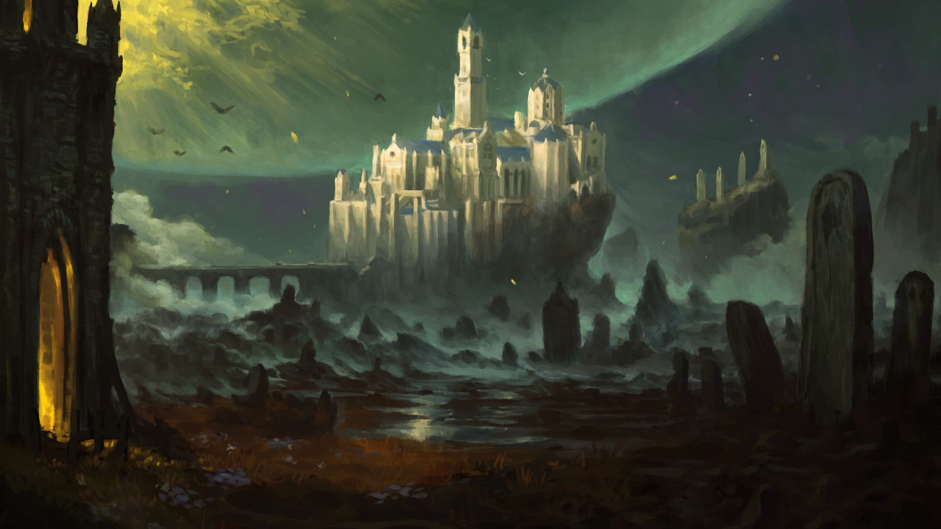 1920x1080 Castle HD Elden Ring Wallpaper