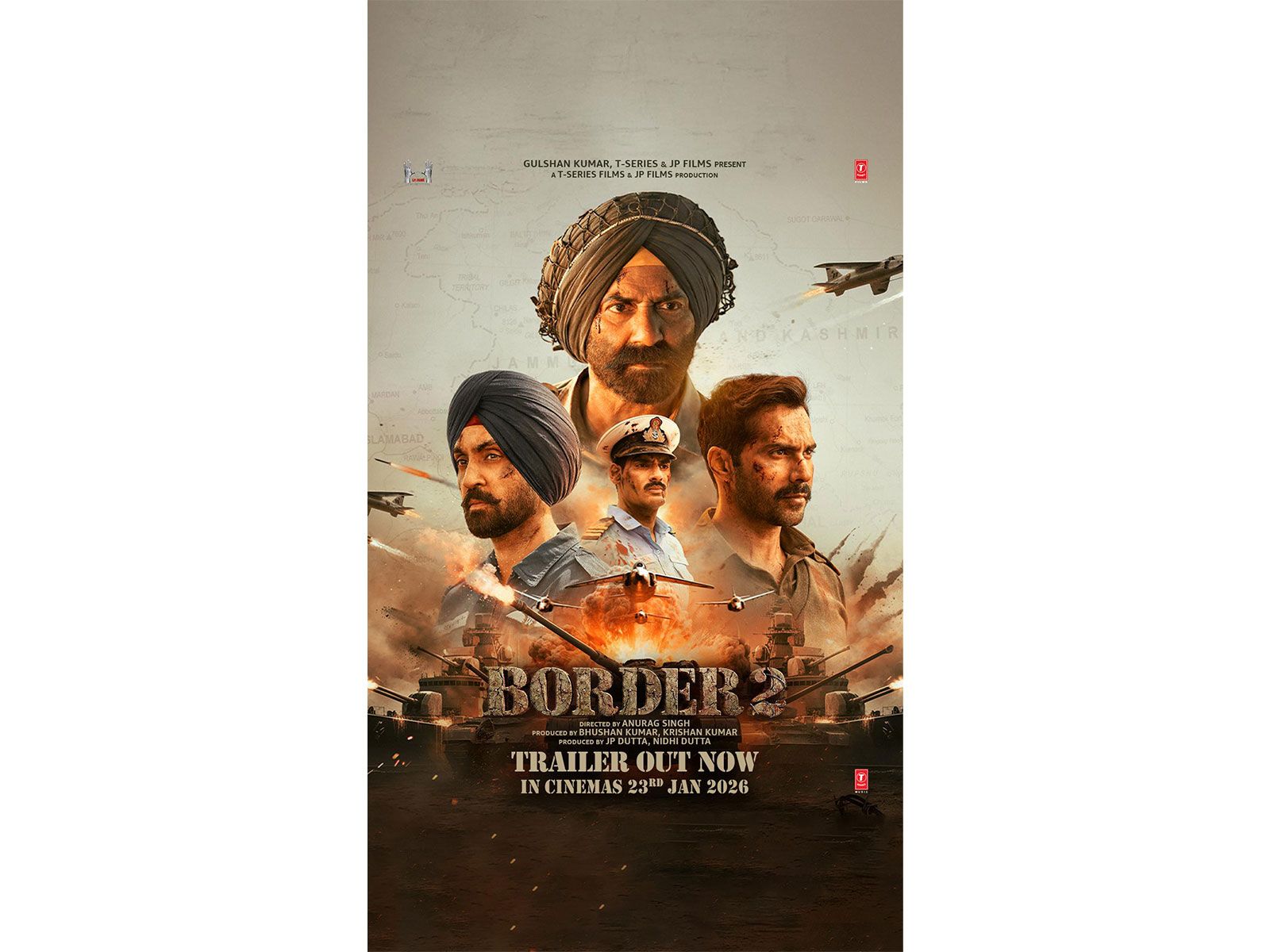 1600x1200 Border 2 trailer: Sunny Deol roars, Diljit Dosanjh vows to give hell to enemies