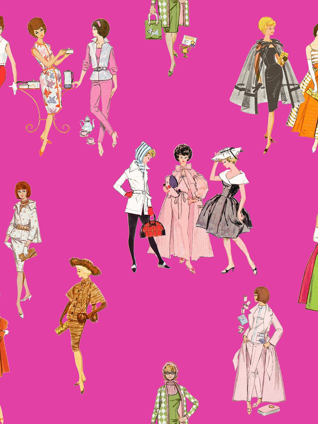1065x1420 '1960s Barbie™' Wallpaper Barbie™ Pink