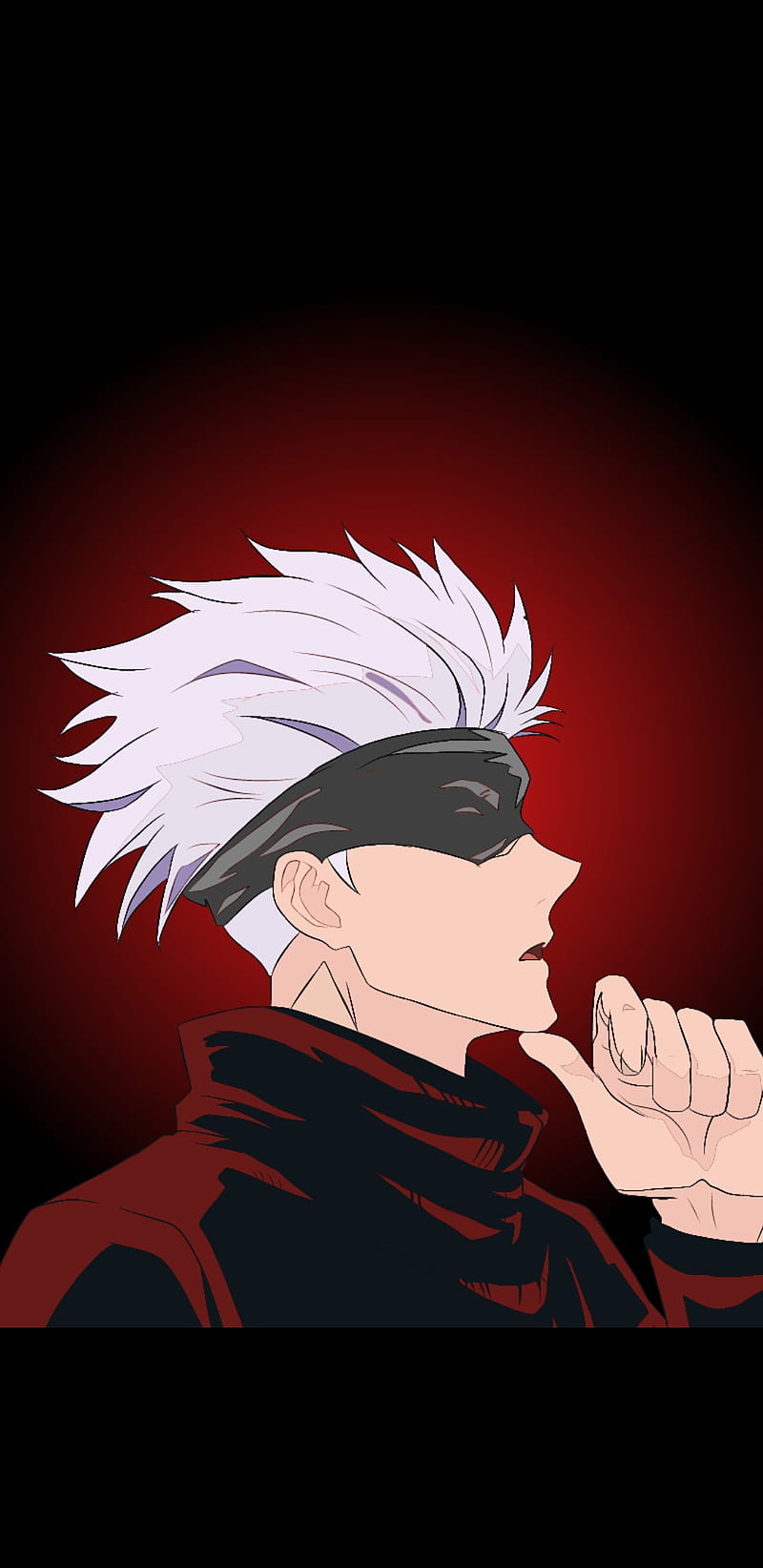 800x1643 Gojo, amoled, angel, anime, animeboy, drak iphone, jujutsu kaisen, jujutsukaisen, HD phone wallpaper