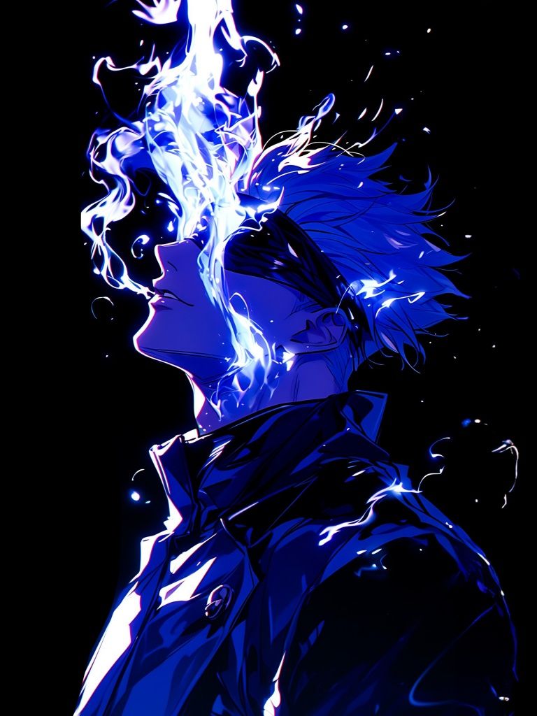 768x1024 Satoru Gojo AMOLED Jujutsu Kaisen 5K Wallpaper