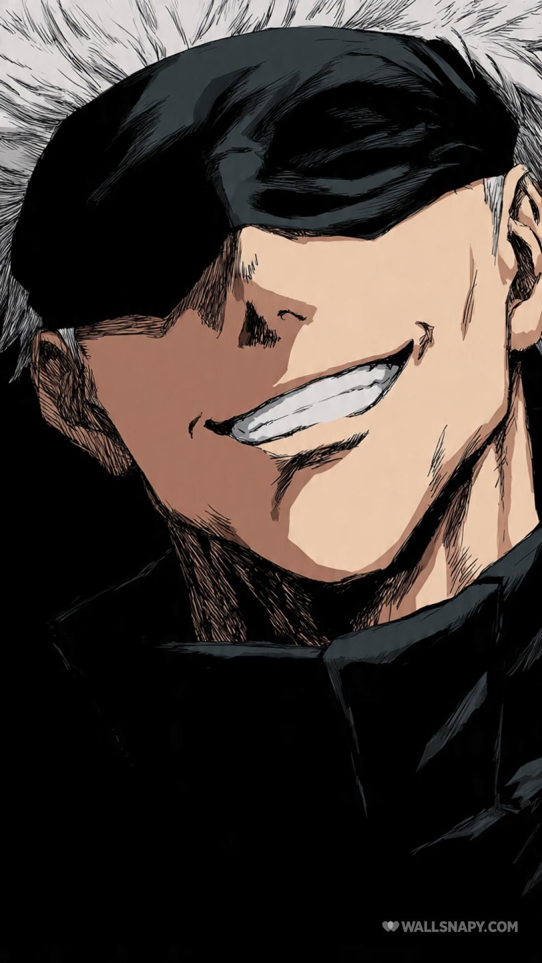 1080x1920 Gojo satoru jujutsu kaisen happy smile amoled wallpaper