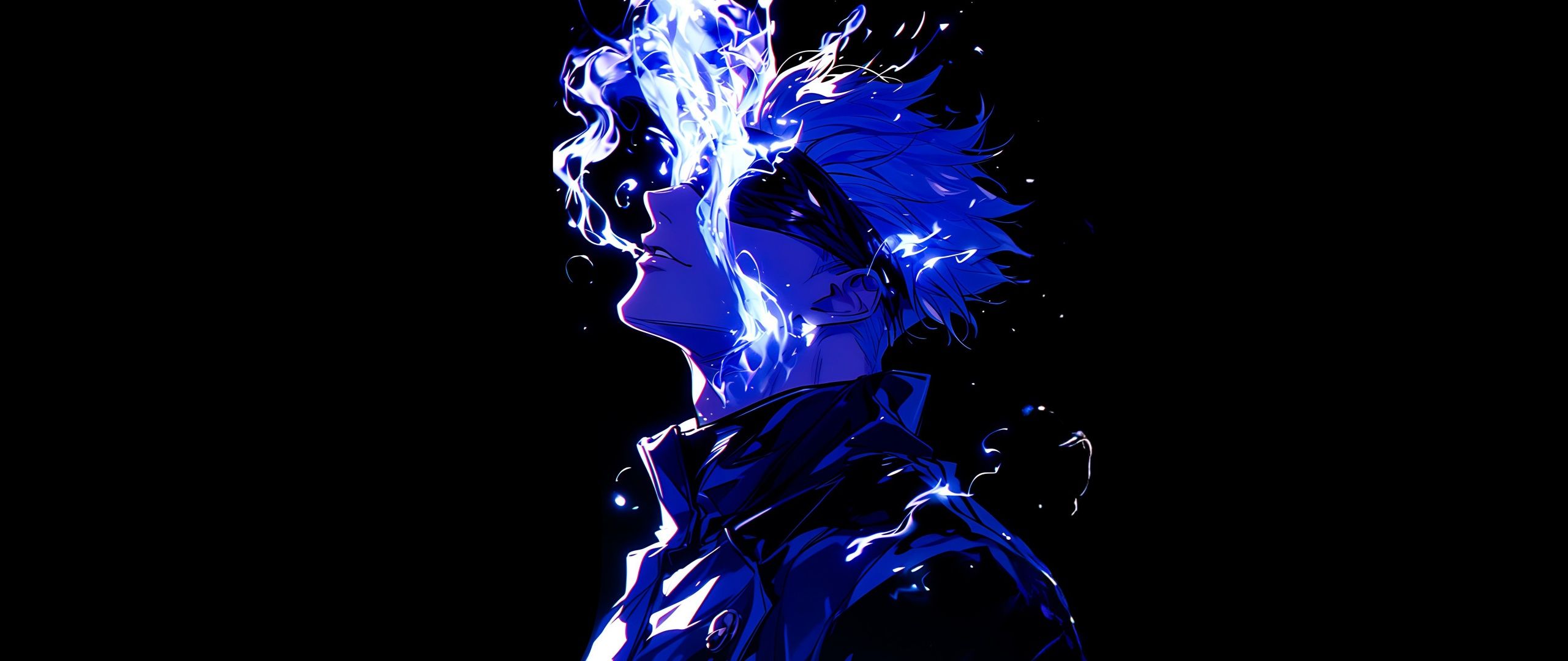 2560x1080 Satoru Gojo AMOLED Jujutsu Kaisen 5K Wallpaper