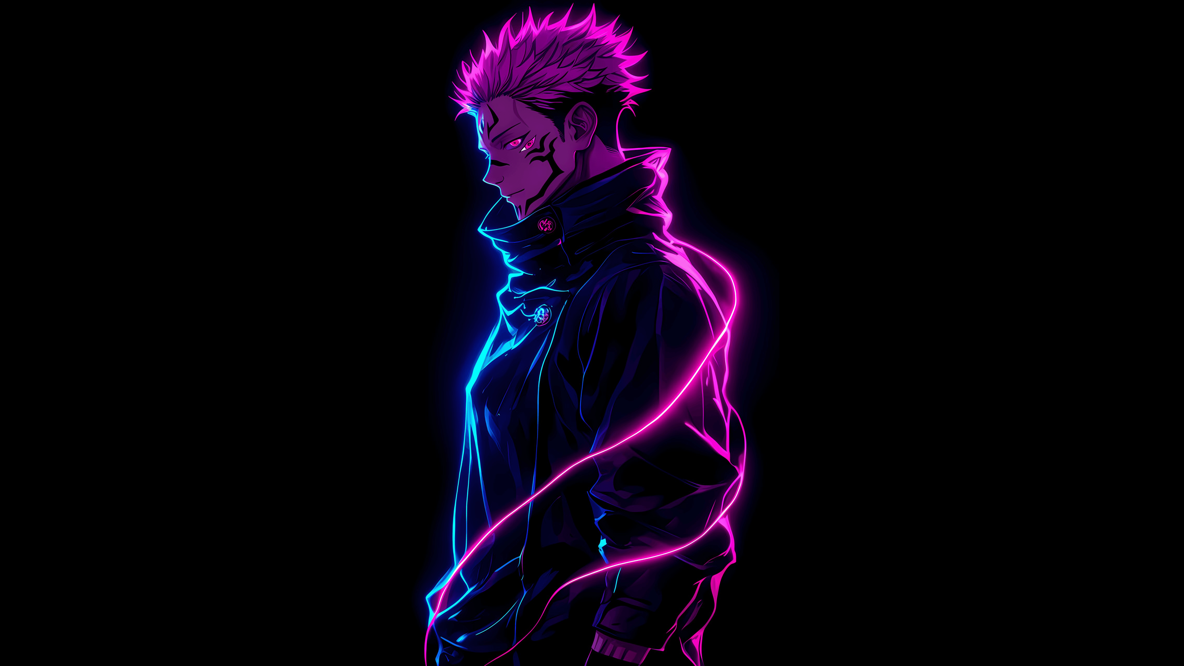 3840x2160 Sukuna x Gojo Wallpaper 4K, AMOLED, Pink, 5K