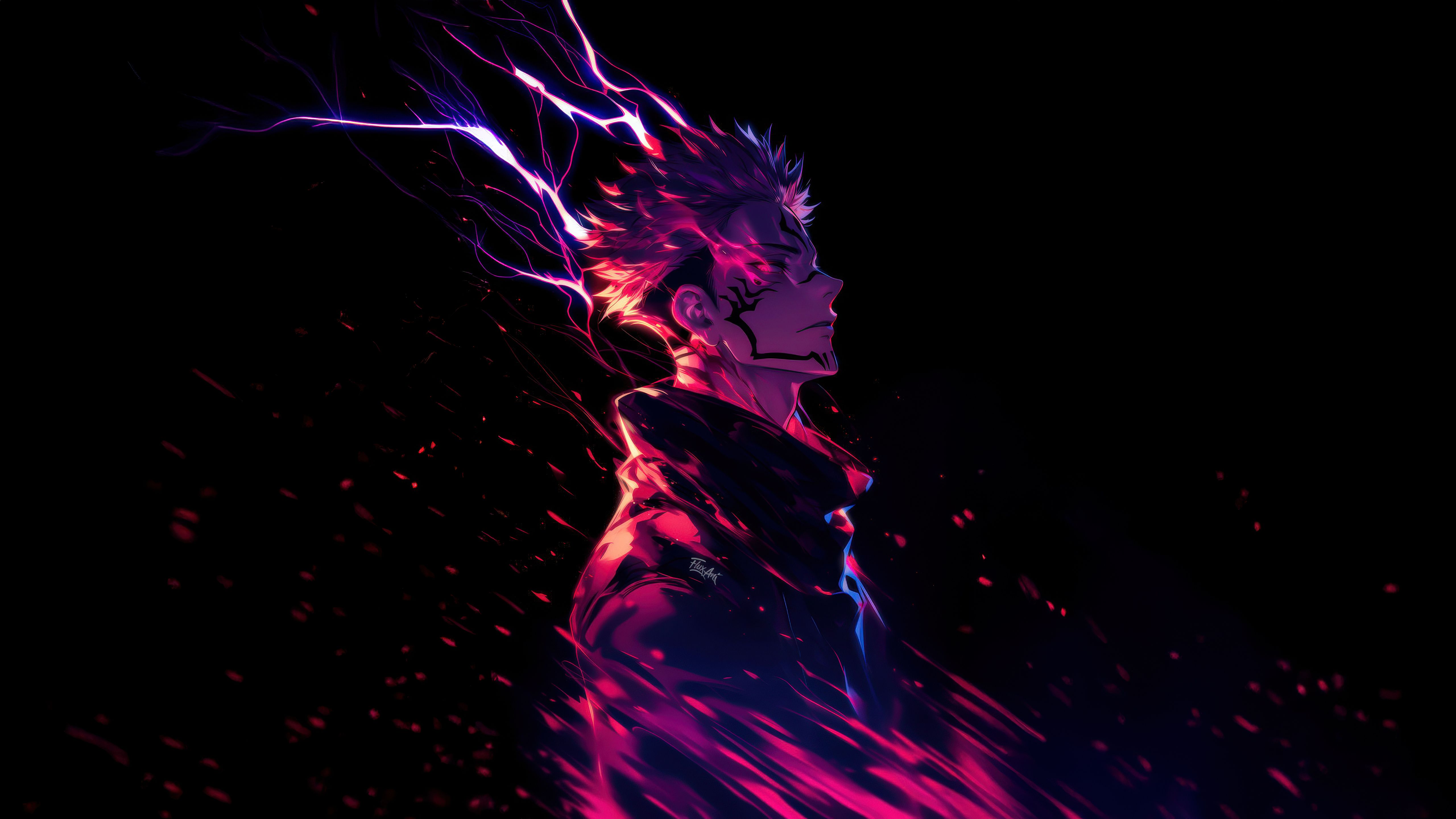 5120x2880 Sukuna Wallpaper 4K, Electric, Jujutsu Kaisen