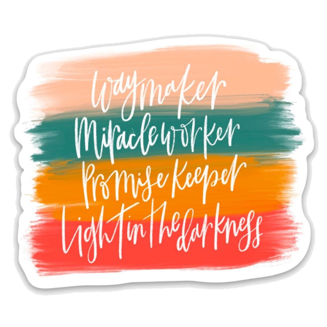 1080x1080 Way Maker Promise Keeper Vinyl Sticker