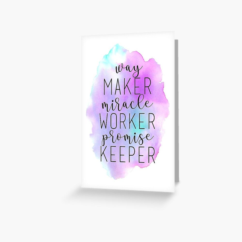 1000x1000 Way Maker Greeting Card
