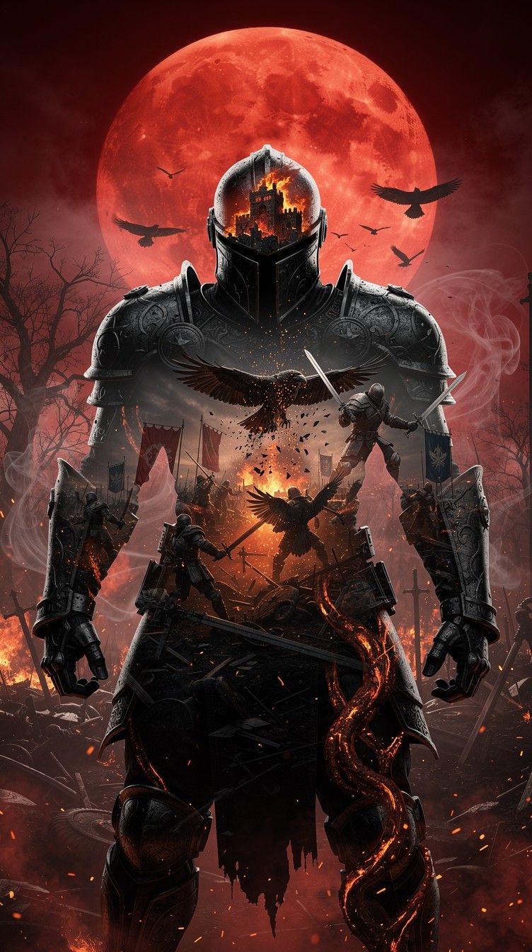 752x1344 Free Warrior Amid Destruction Image, Armor, Battle