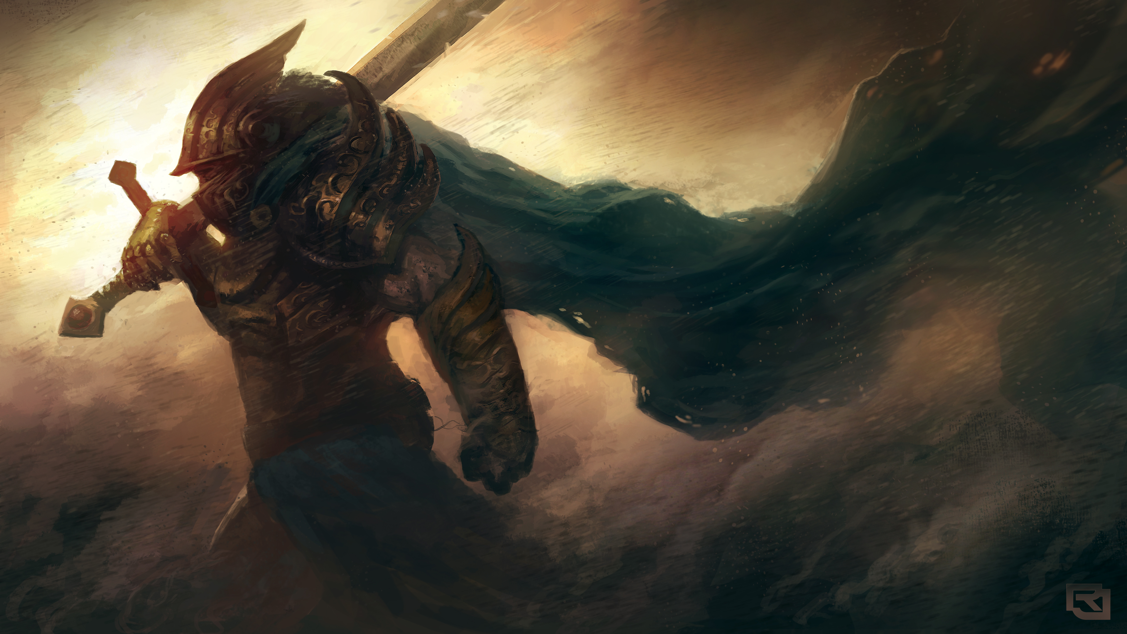 3840x2160 art, warrior, armor Wallpaper, HD Fantasy 4K Wallpaper, Image and Background