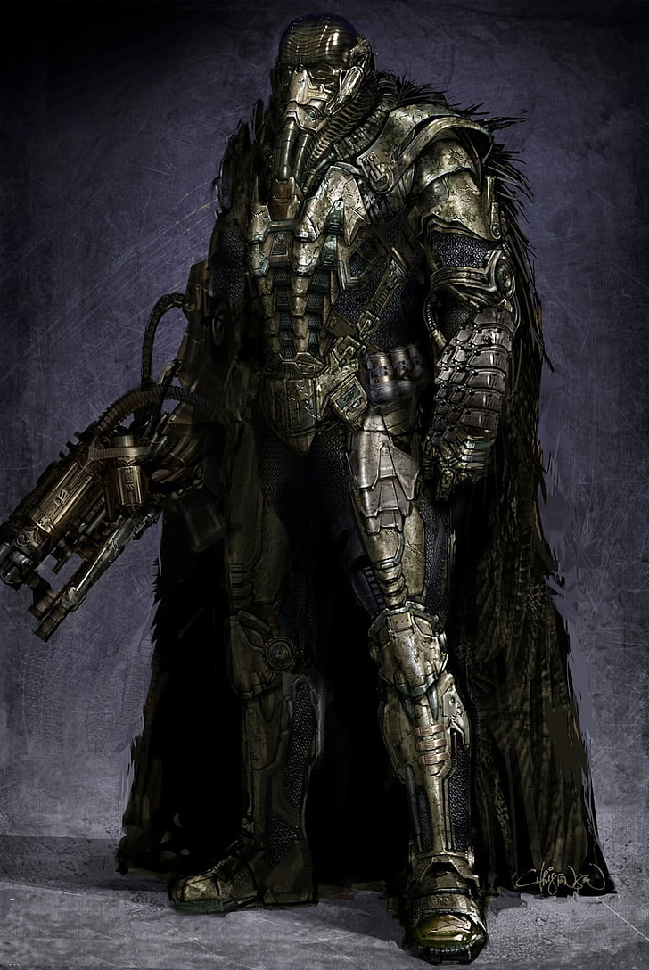 728x1088 HD wallpaper: gray and black armor warrior wallpaper, artwork, DC Comics, General Zod