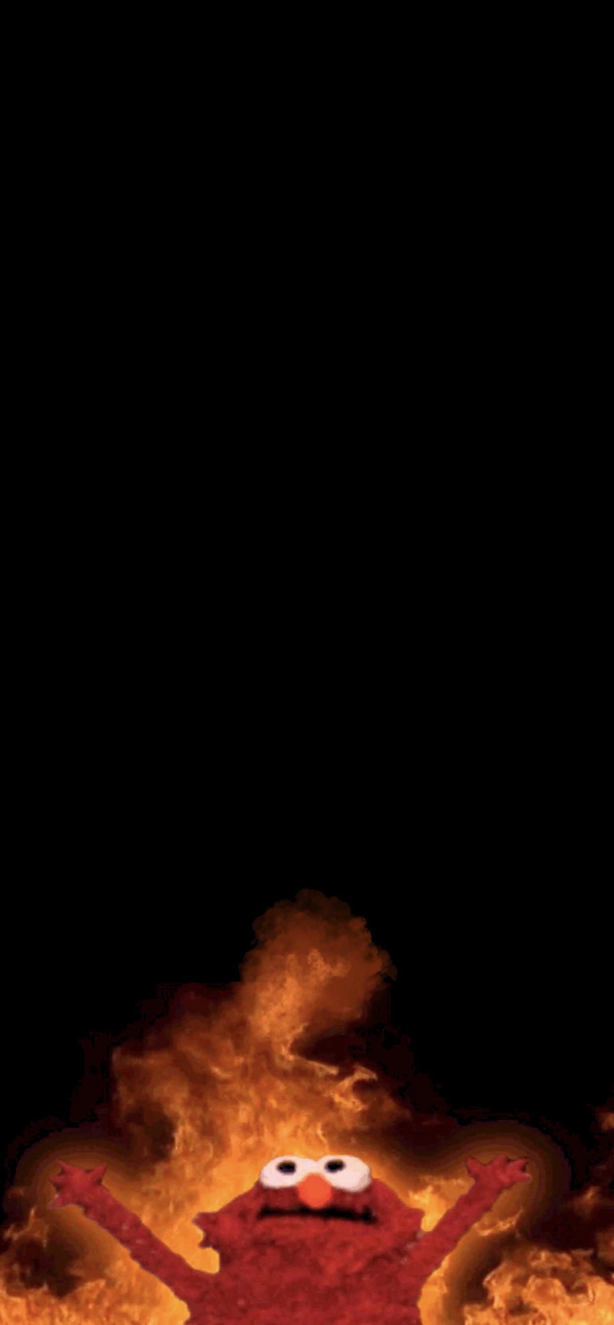 1242x2679 Elmo Burning Wallpaper