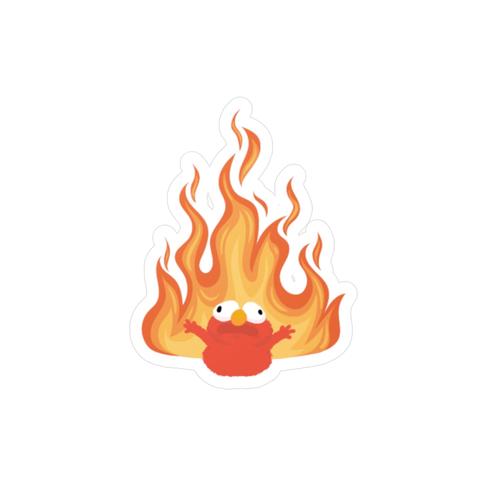 2048x2048 Fire Elmo Sticker