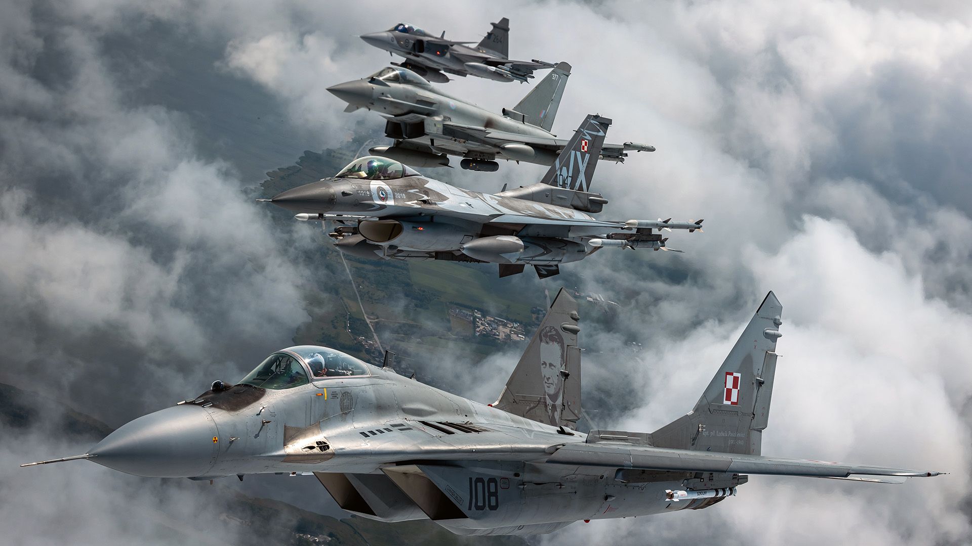 1920x1080 Air To Air Photographic Sortie Captures Multinational Flavour Of Multi Role Warplanes