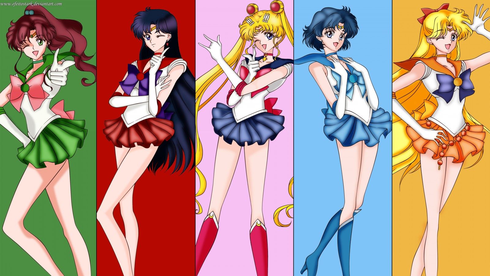 1600x900 Ami Mizuno Makoto Kino Minako Aino Rei Hino Usagi Tsukino 4K HD Sailor Moon Wallpaper