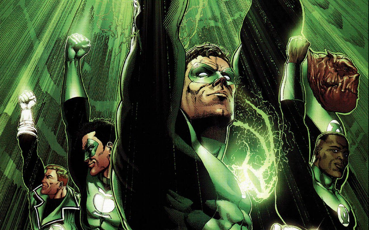 1280x800 Desktop wallpaper: John Stewart (Green Lantern), Green Lantern, Comics, Dc Comics, Guy Gardner, Hal Jordan, Kyle Rayner 4K free download for PC. 1441997