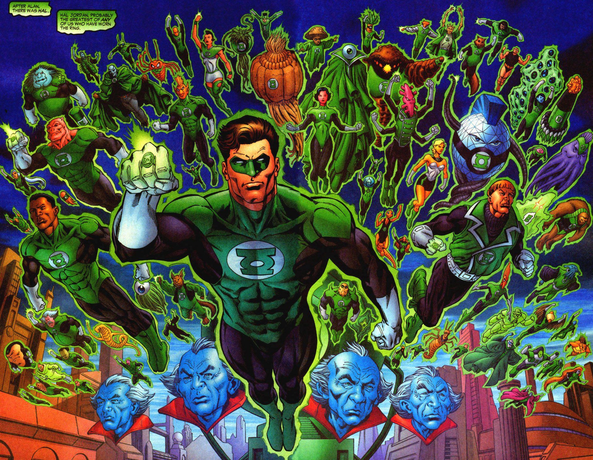 1920x1489 Green Lantern Corps Heroes Unite