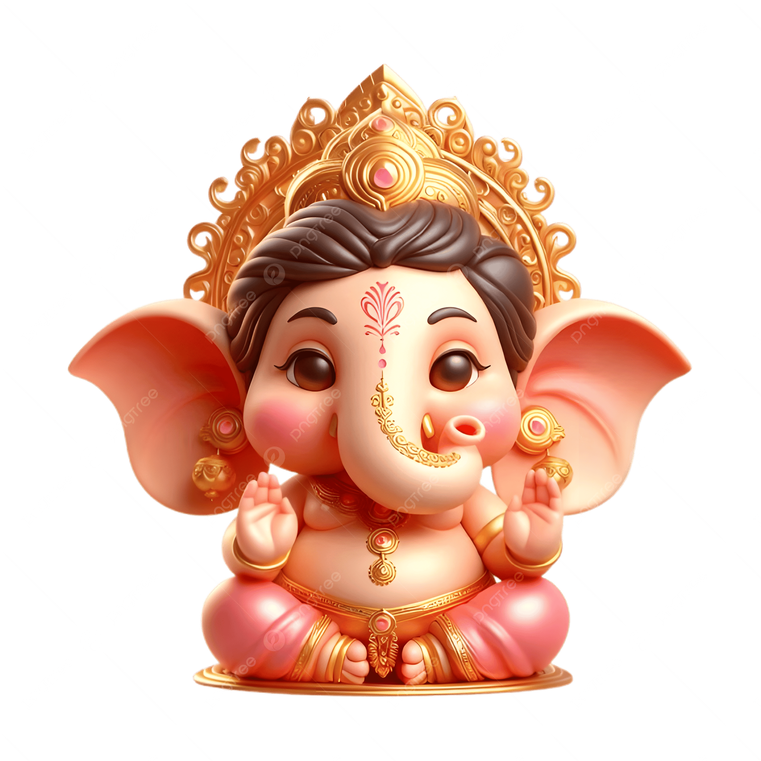 2500x2500 Cute Ganesha For Happy Ganesh Chaturthi Festival India, Anesh Chaturthi 3D, Ganesh Chaturthi 3D, Lord Ganesha Puja PNG Transparent Image and Clipart for Free Download