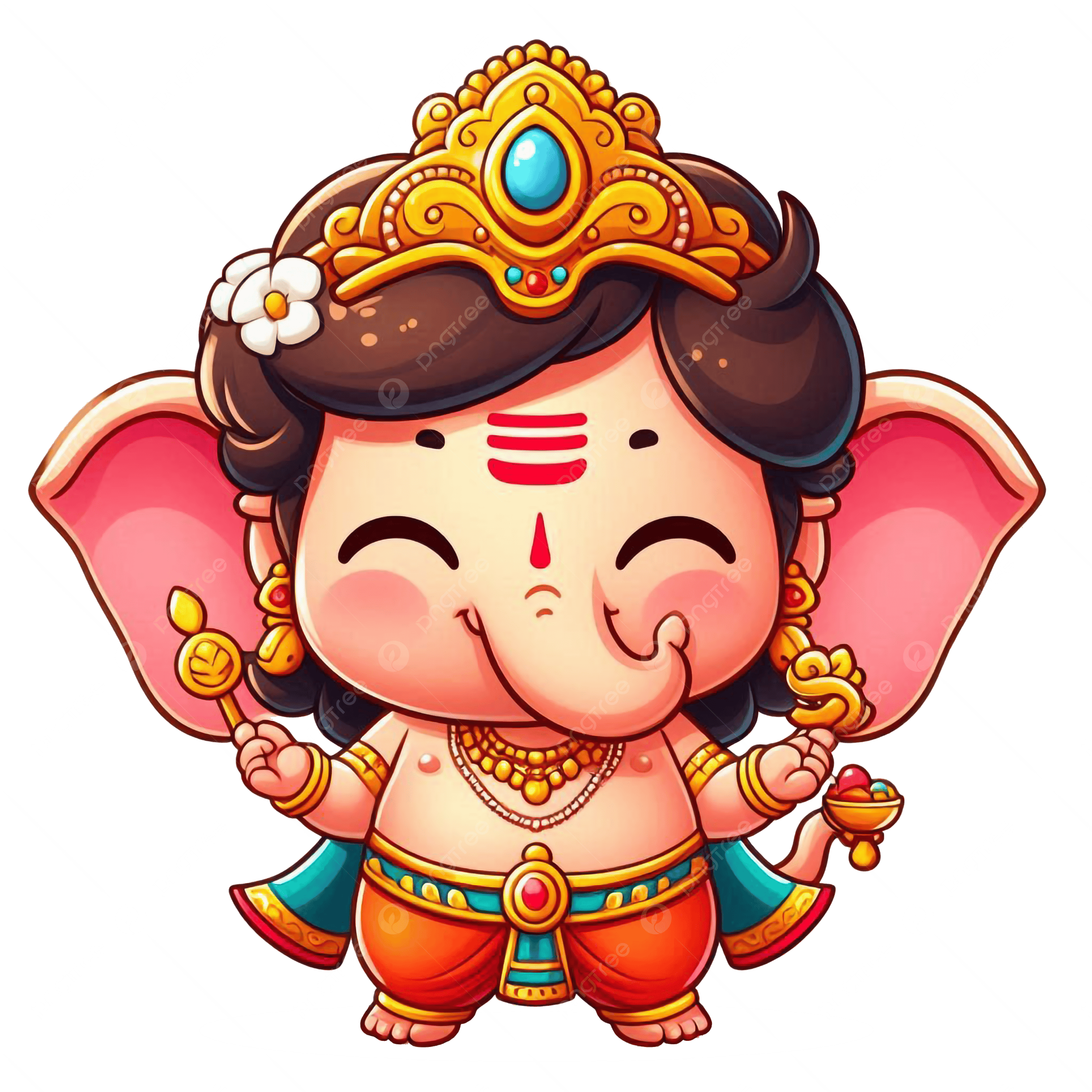 2500x2500 Cute Ganesh Smiling Clip Art, Art Clipart, Ganesh Clipart, Cute Ganesha PNG Transparent Image and Clipart for Free Download