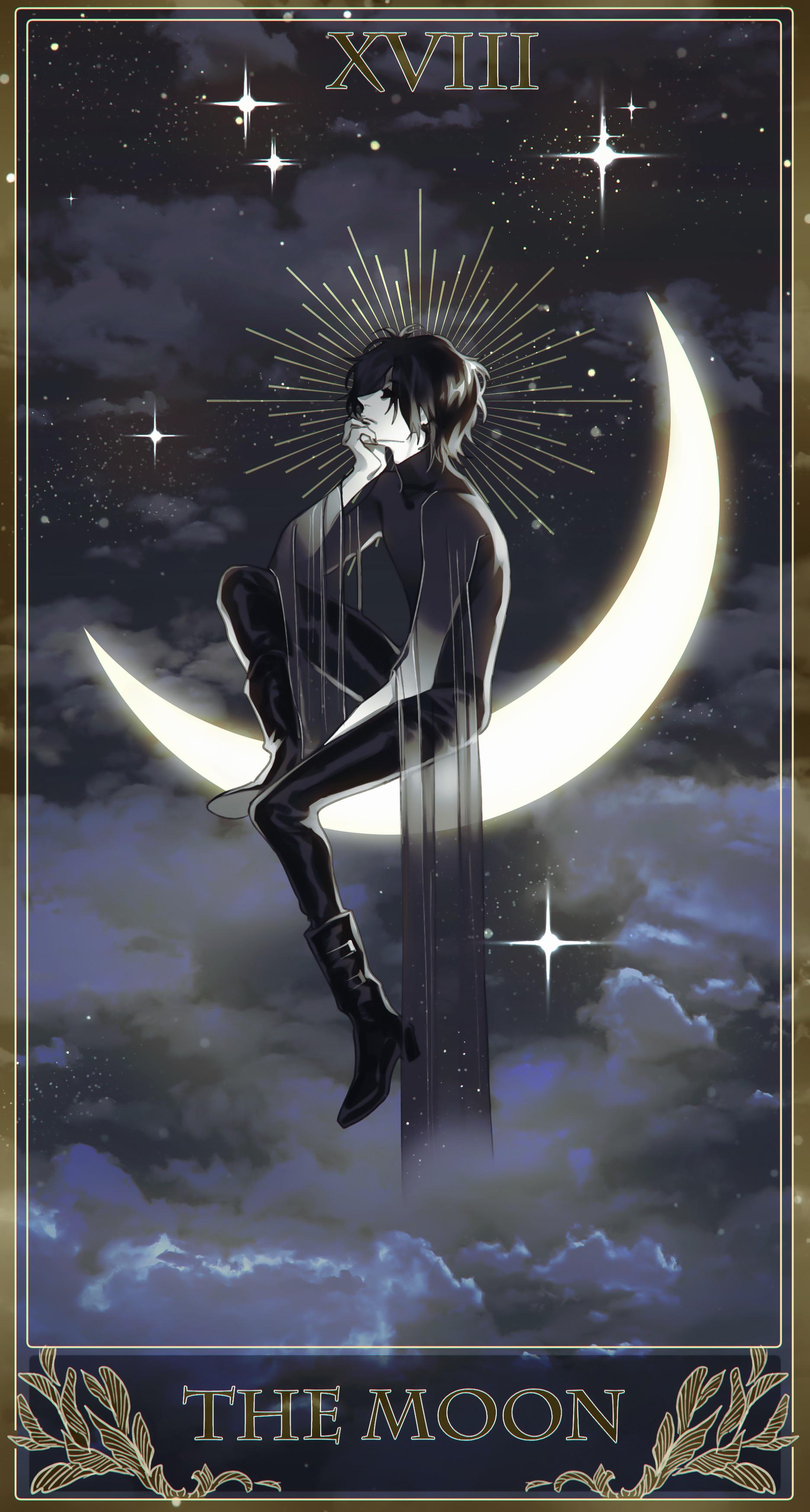 1872x3496 Dream as the Moon tarot (art