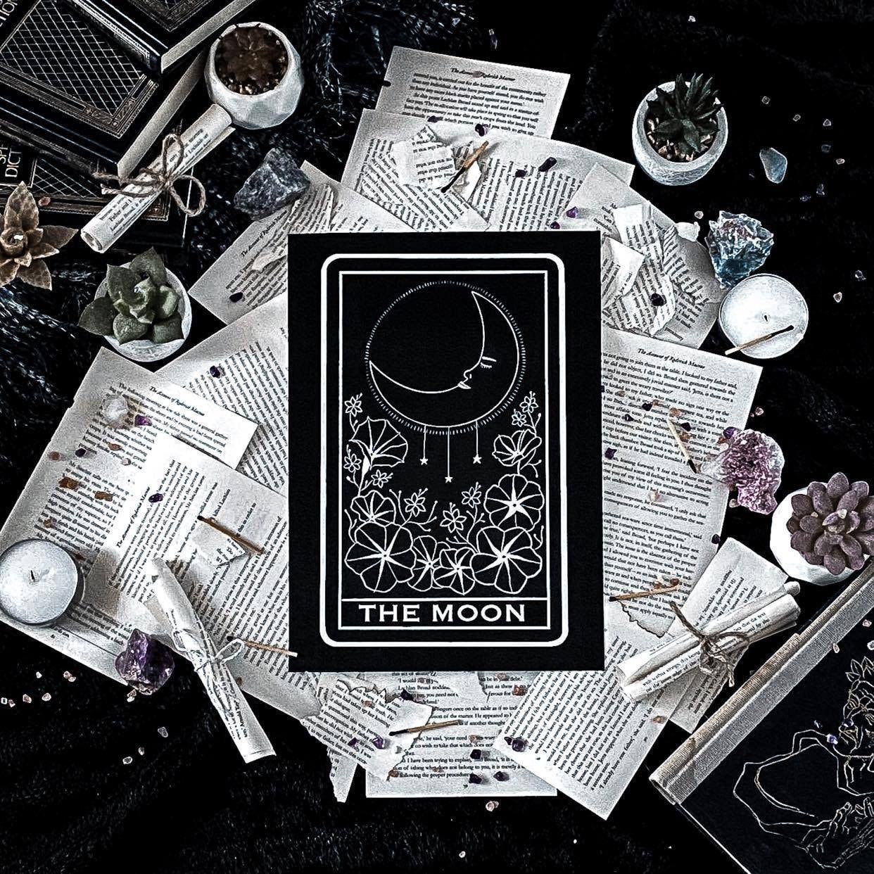1242x1242 The Moon Tarot Card Art Print