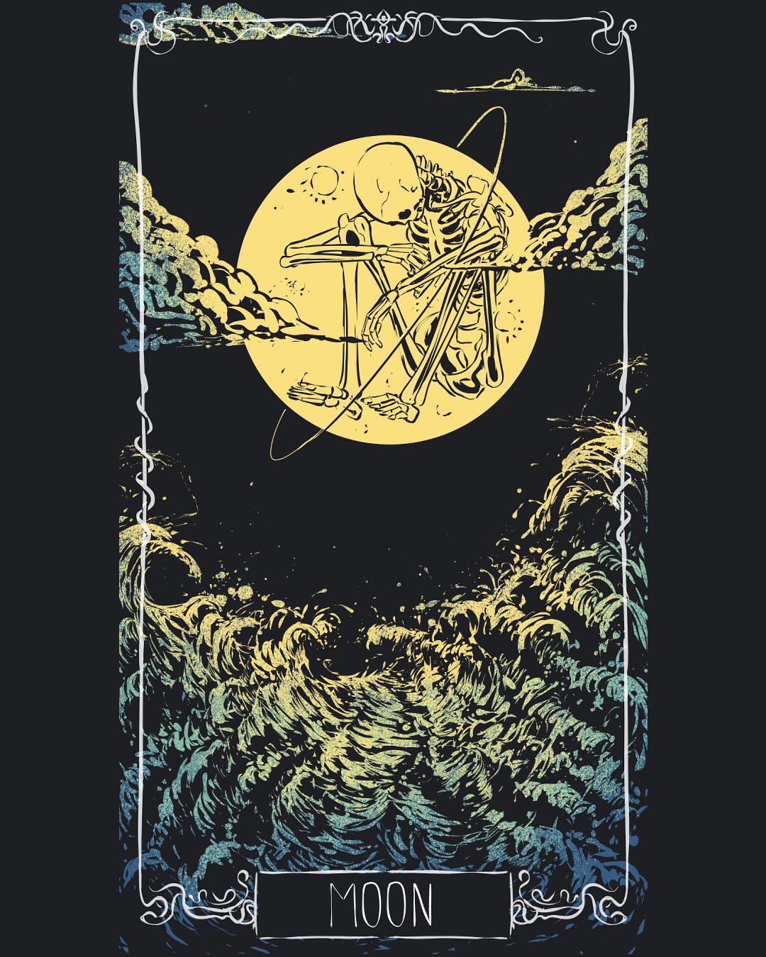 1080x1350 Moon. Tarot card design y me