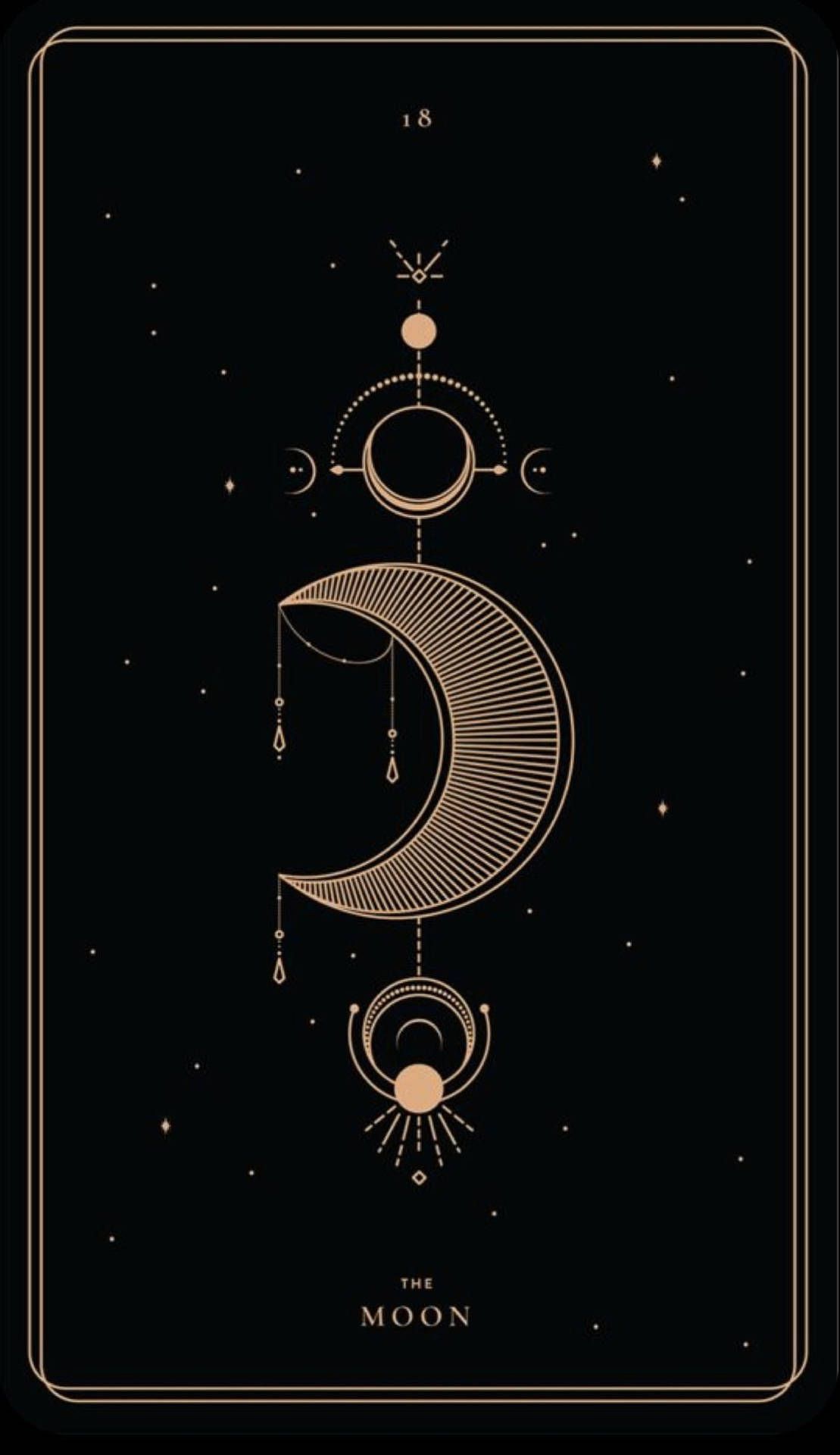 1109x1920 Download moon tarot card Wallpaper
