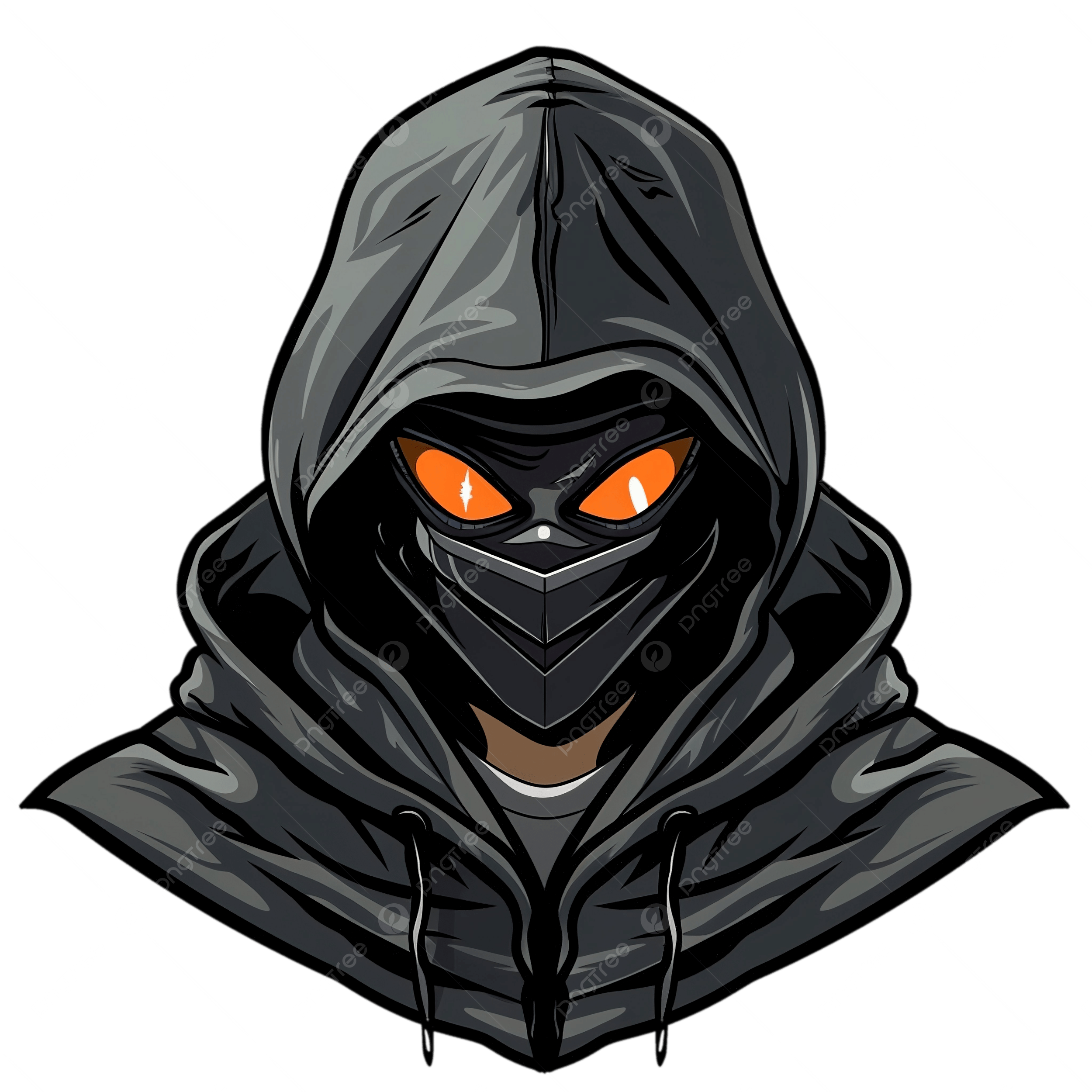 2500x2500 Masked Assassin In Hoodie Mascot, Action, Armor, Art PNG Transparent Image and Clipart for Free Download