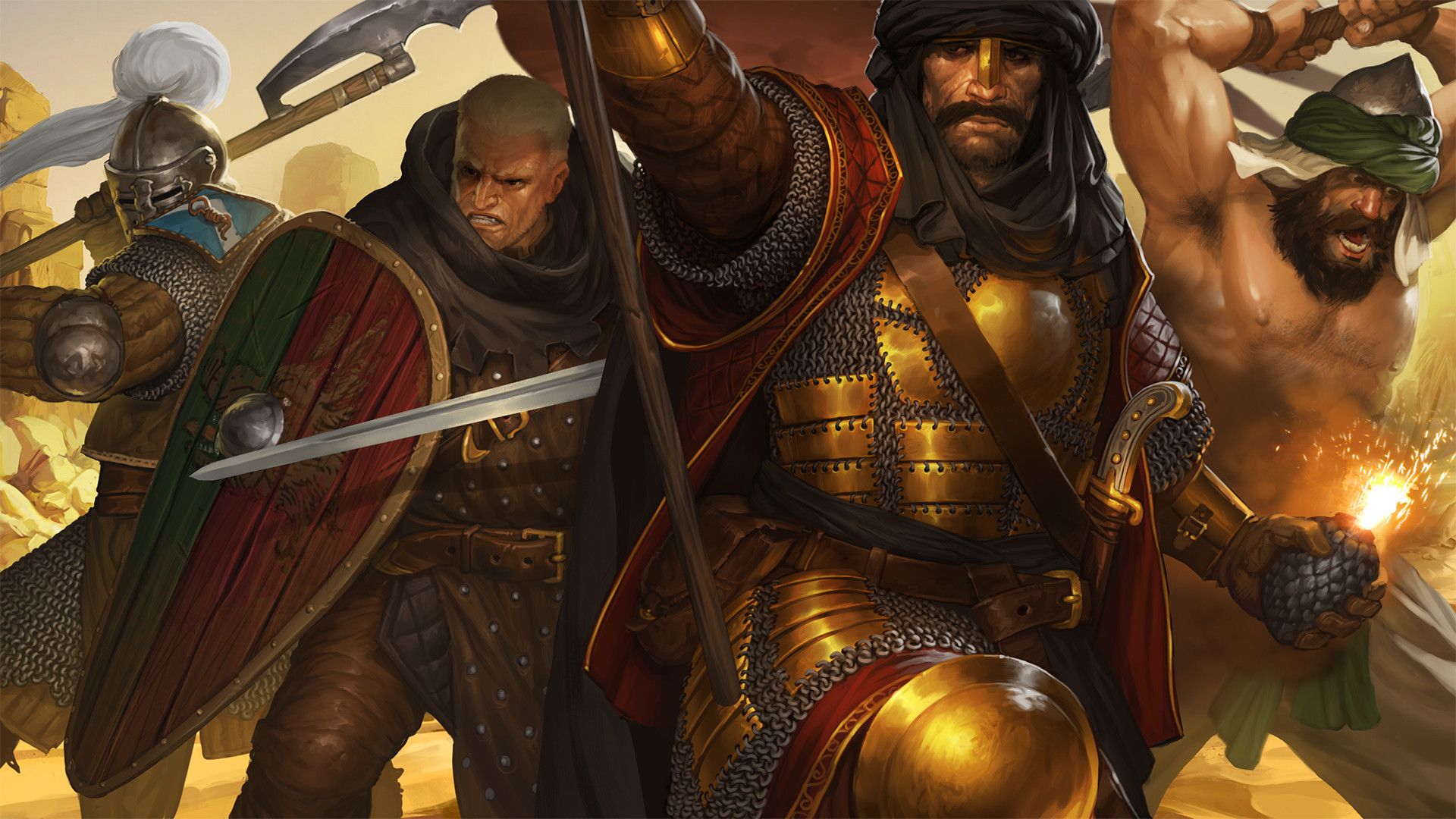 1920x1080 Battle Brothers Deserts Brothers