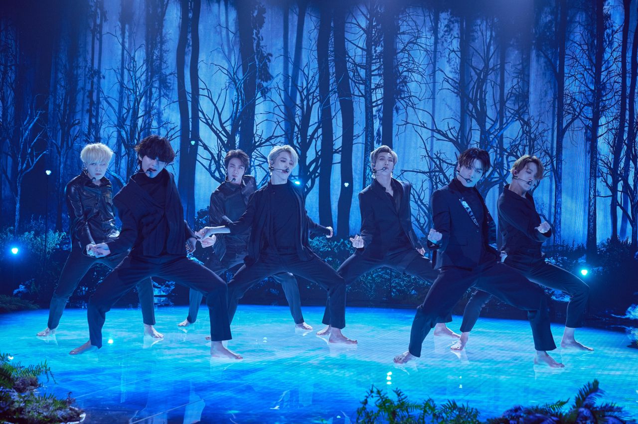 1280x852 BTS delivers barefoot performance of 'Black Swan' on The Late Late Show Korea Herald