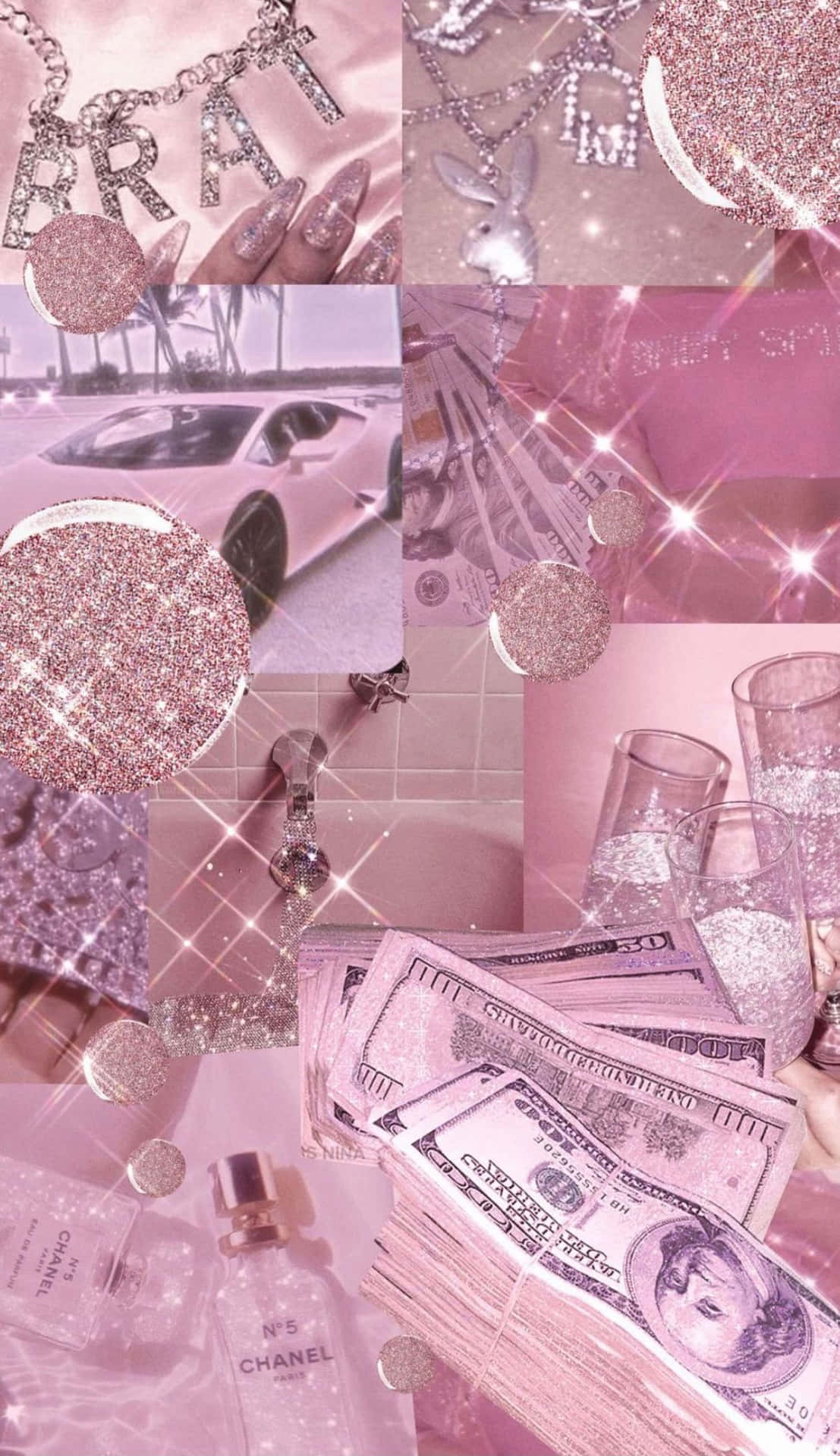 1107x1920 Download Invest in Yourself with Pink Money Background