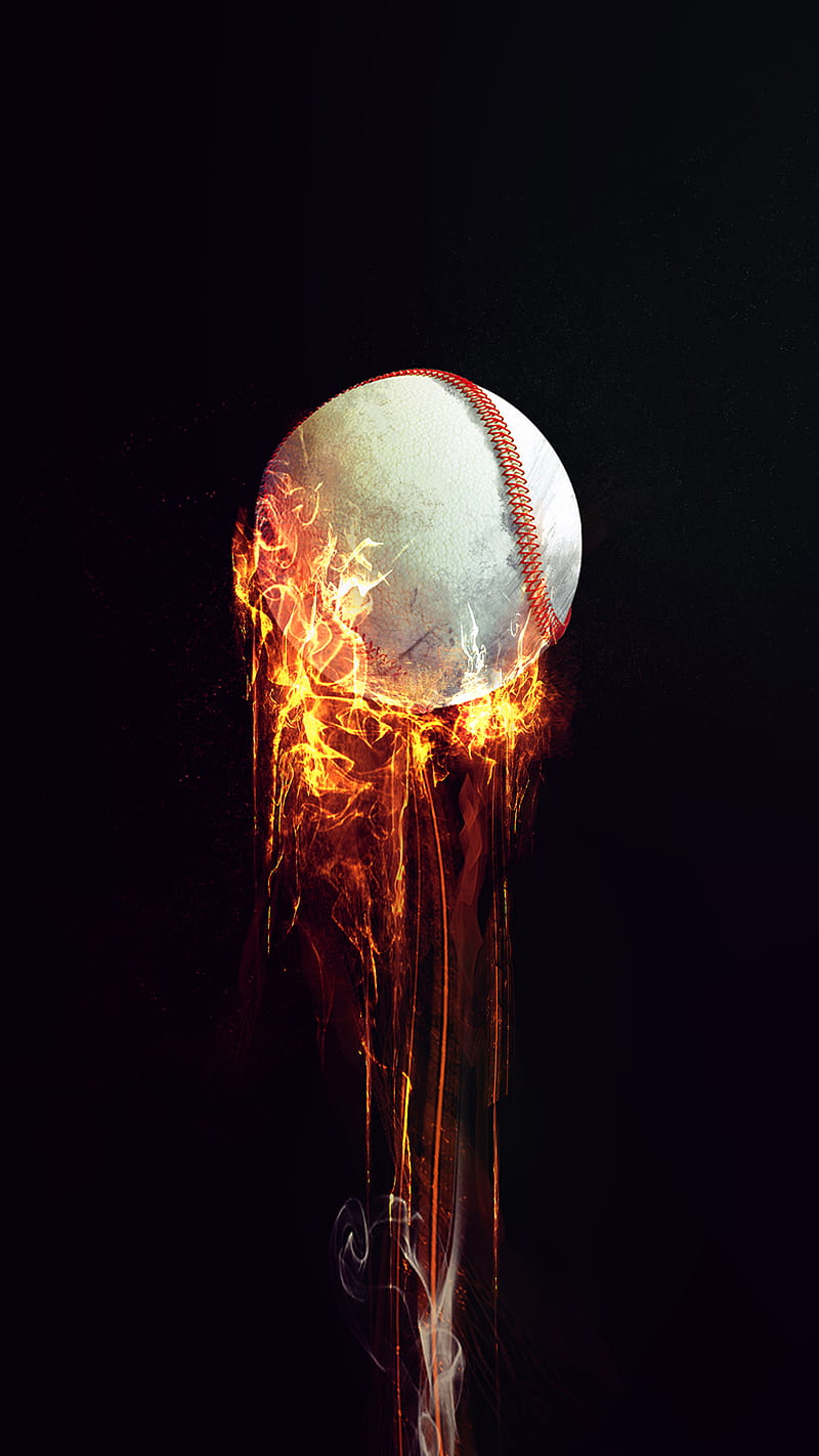800x1422 Fireball, baseball, callmemaxwest, fire, esports, HD phone wallpaper
