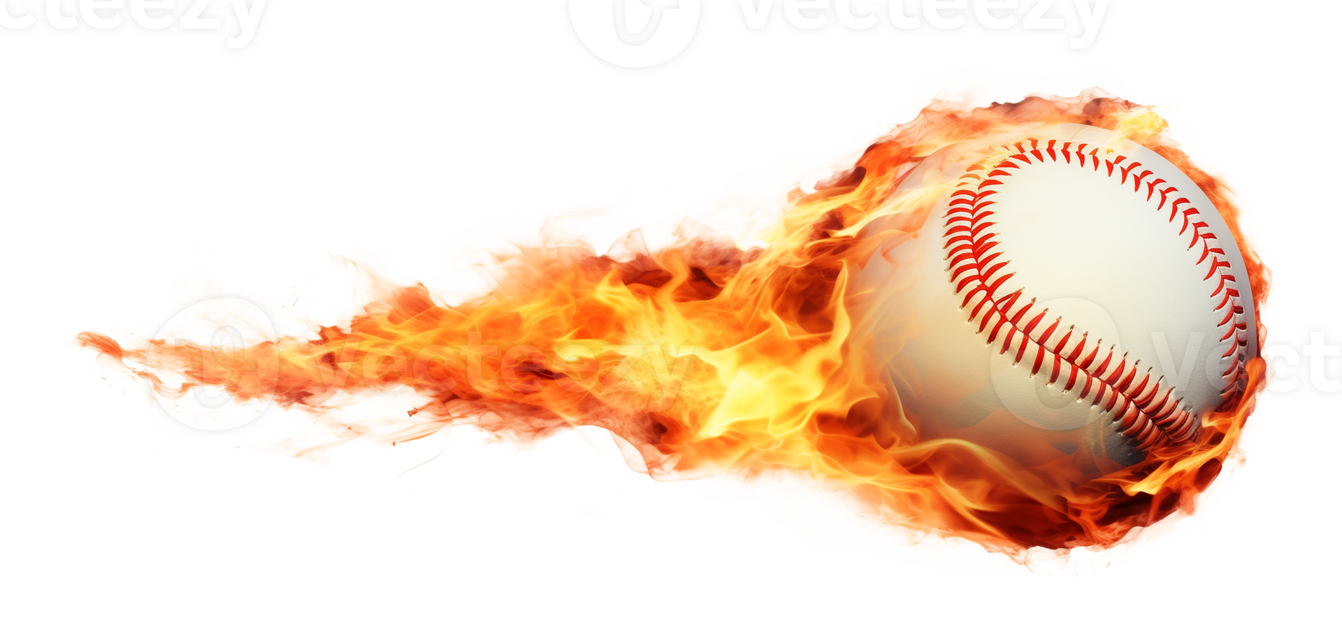 1920x914 Baseball With Fire Trail Isolated on Transparent Background 54712719 PNG