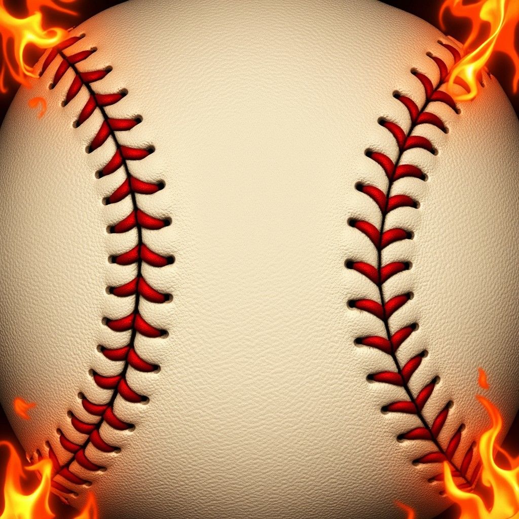 1024x1024 Download Fiery Baseball Display Image, Baseball, Hand