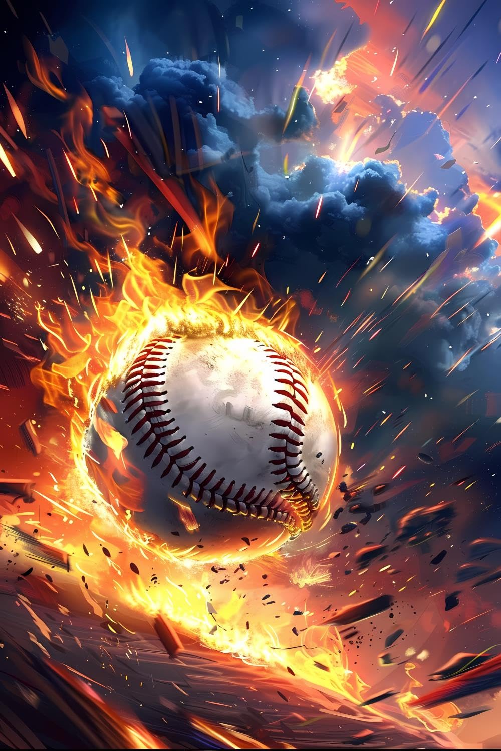 1000x1500 5D Diamond Painting Kits for Adults Baseball with Flame Diamond Art Kit DIY Full Round Drill Baseball with Diamonds Gem Art Help Relieve Stress 20x30 inch : Arts, Crafts & Sewing