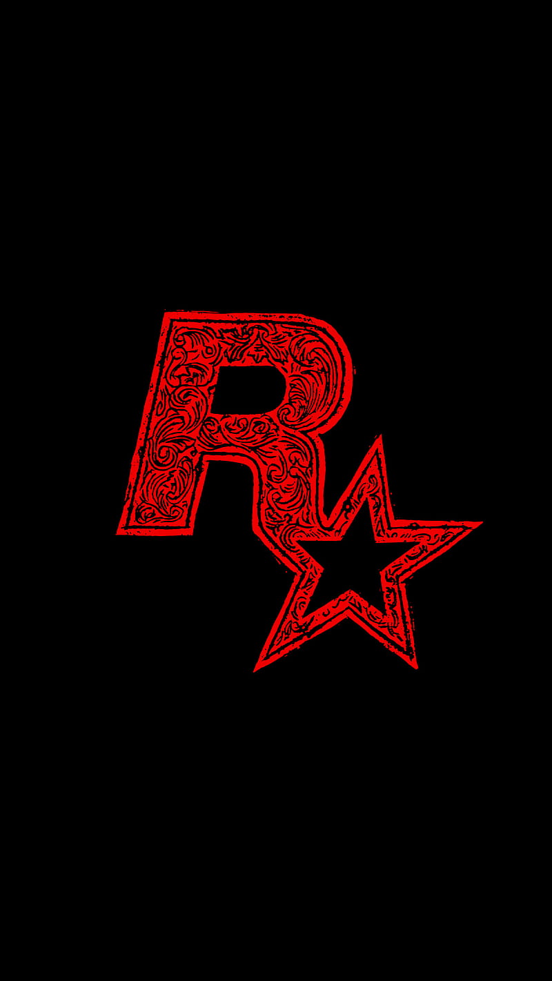 800x1422 Rockstar Games Red, logo, solid, HD phone wallpaper