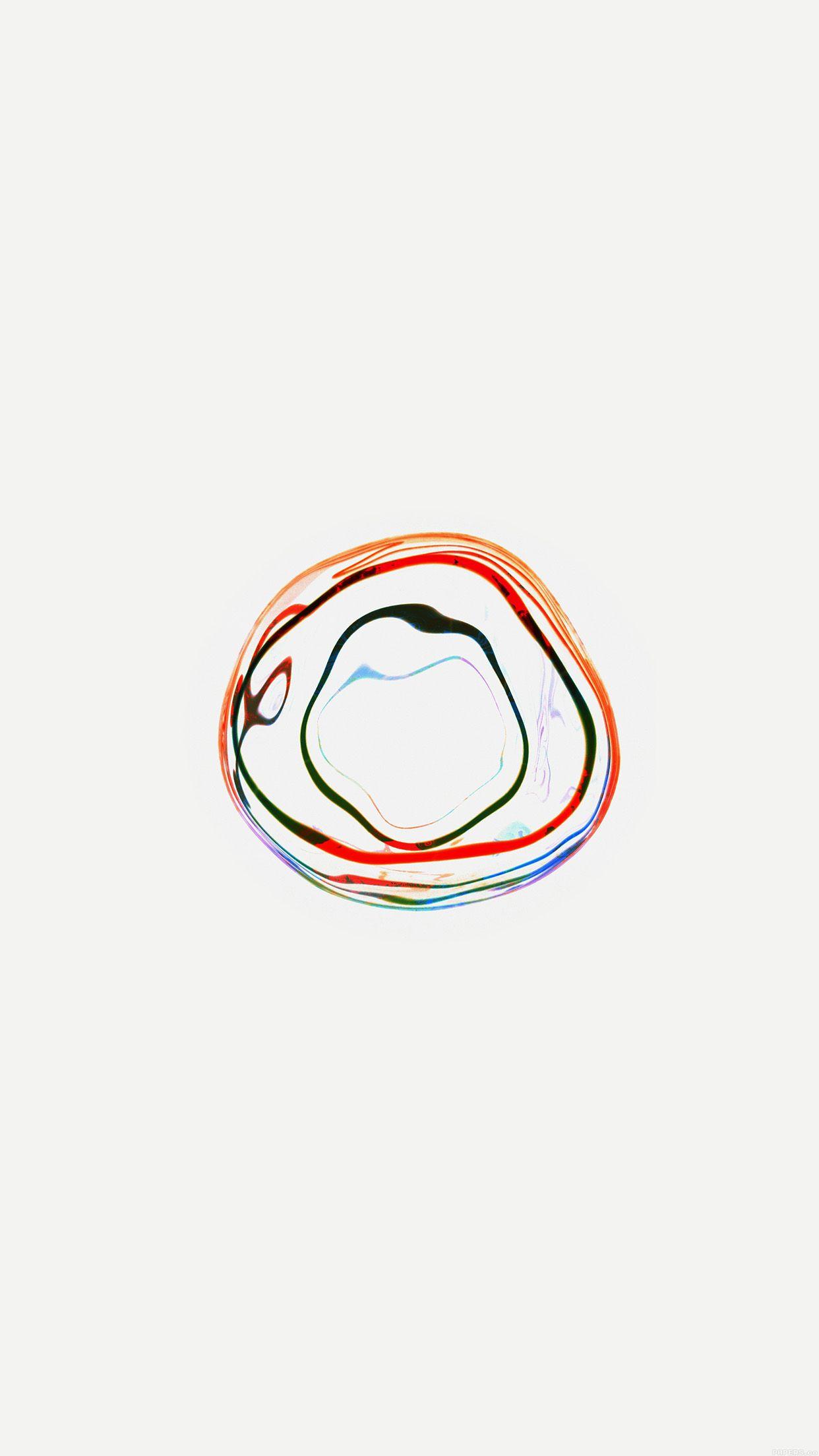 1242x2208 iPhone wallpaper. bubble apple watch white minimal art